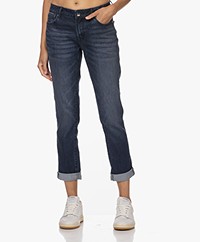Denham Monroe Zero Cotton Girlfriend Fit Jeans - Blauw