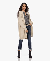 by-bar Loulou Chunky Open Cardigan - Sand