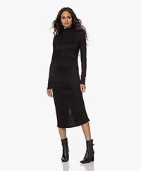 rag & bone The Knit Midi Turtleneck Dress - Black