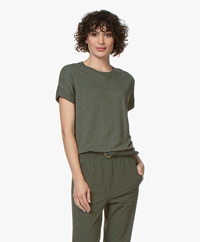 Rag & Bone Townes French Terry T-shirt - Off - Hthr Army