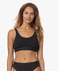 Wolford Beauty Cotton Ribbed Bralette - Black