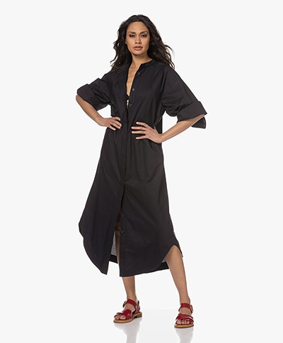 By Malene Birger Emmeline Poplin Blousejurk - Zwart
