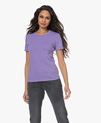 American Vintage Sonoma Katoenen Slub T-shirt - Violette Vintage