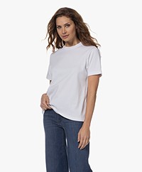 Denham Jessica Katoenen Korte Mouwen T-shirt - Wit 