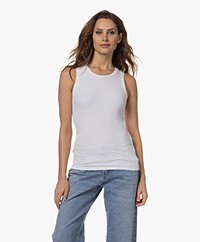 Repeat Ribbed Jersey Top - White