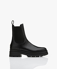 ANINE BING Justine Leather Chelsea Boots - Black