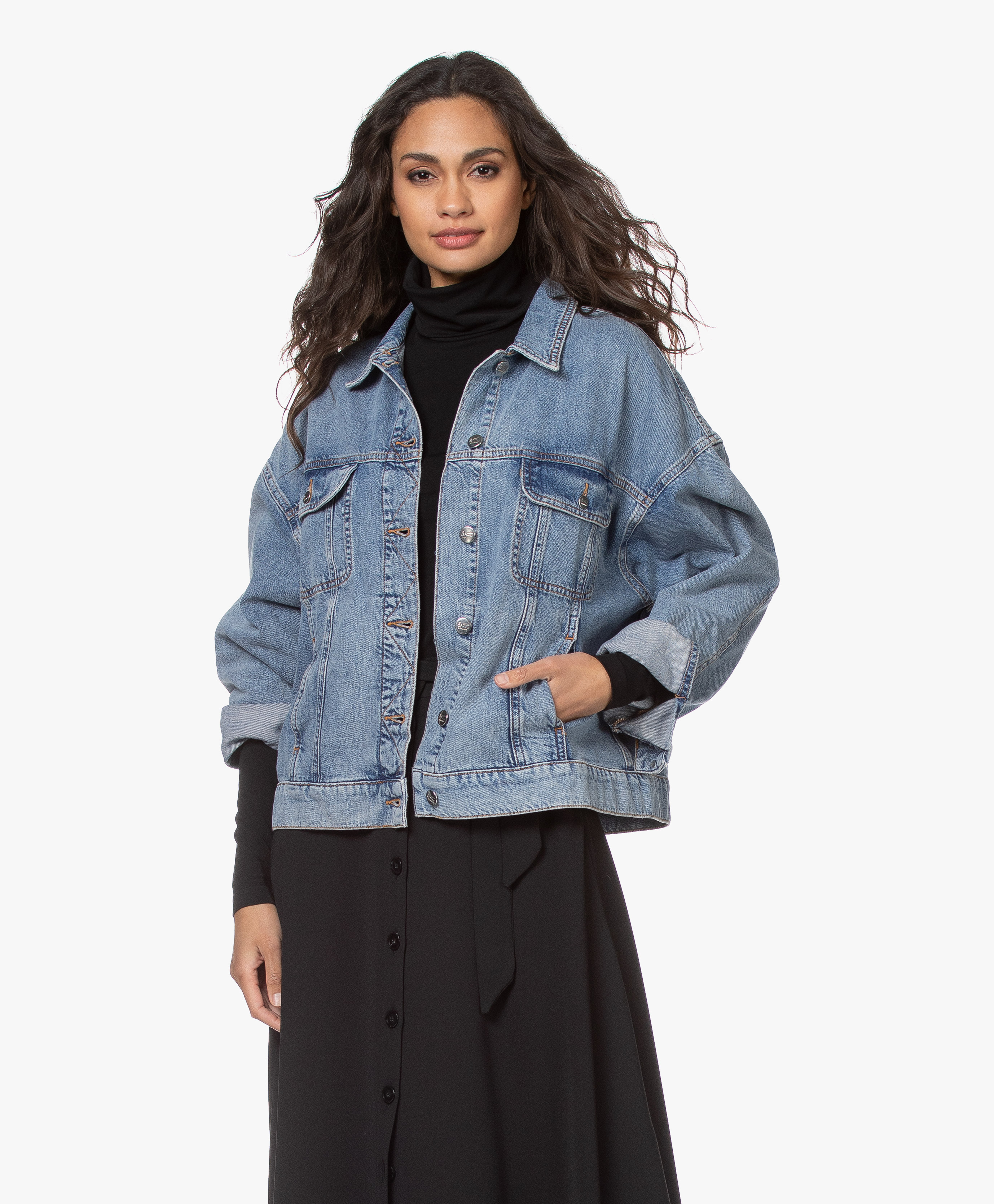 Denham Hampstead Oversized Denim Jacket - Vintage Indigo - hampstead ...