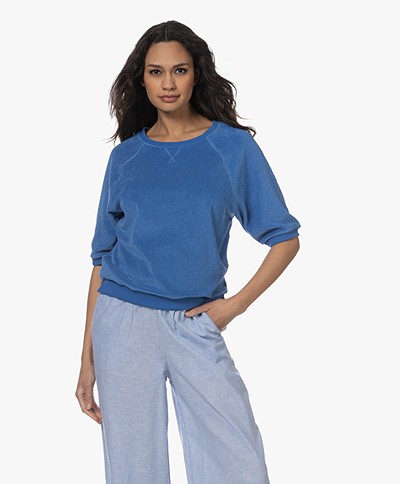 by-bar Neva Slub French Terry Sweater - Queens Blue