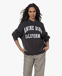 ANINE BING Miles Logo California Sweatshirt - Vintage Black
