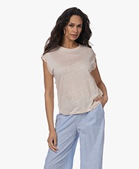 by-bar Thelma Linen Muscle T-shirt - Oyster