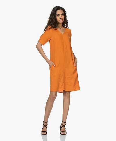Kyra & Ko Ayla Linen Dress - Orange