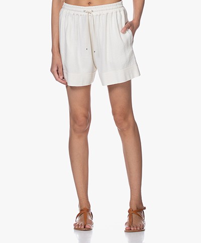Vanessa Bruno Nibel Linen and Silk Blend Shorts - Cream