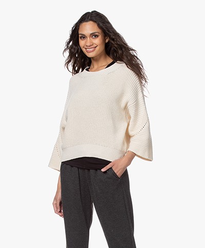 by-bar Mayke Boxy Wide Sleeve Sweater - Off-white