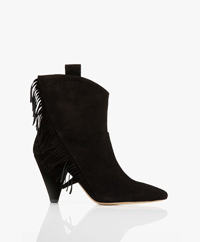 ANINE BING Dixie Suede Boots - Black  