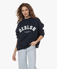 Deblon Sports Puck Oversized Logo Sweater - Navy