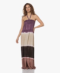 DIEGA Ribo Tie-Dye Jersey Maxi Dress - Choco Violet