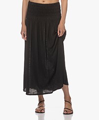 Vanessa Bruno Tinoa Linnen Jersey Rok - Zwart 