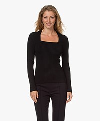 Wolford Thelma Rib Knitted Sweater - Black