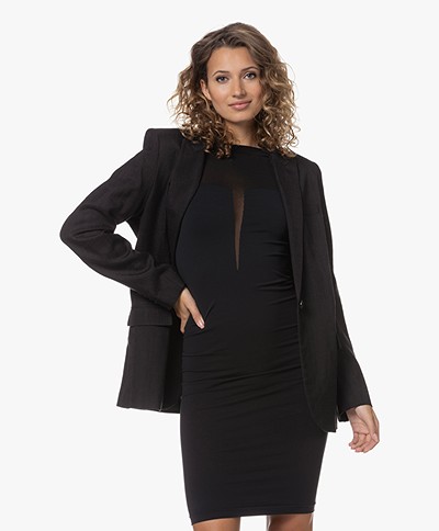 IRO Danys Gestructureerde Boyfriend Blazer - Zwart