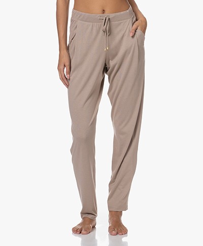 HANRO Sleep & Lounge Jersey Pants - Mocha