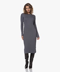Majestic Filatures Rib Knitted Dress with Lurex - Pirate