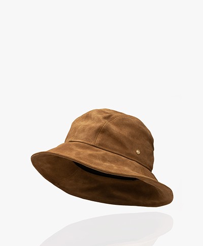 Rag & Bone Nando Suede Bucket Hat - Golden Brown