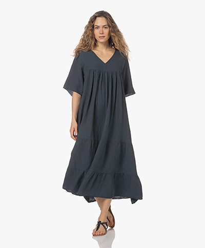 Penn&Ink N.Y Muslin Maxi A-line Dress - Nearly Black