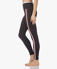 Deblon Sports Jade Tri-color Leggings - Black/Burgundy/Off-white