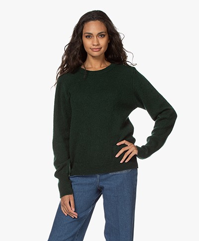 by-bar Sofie Wool Blend Round Neck Pullover - Green