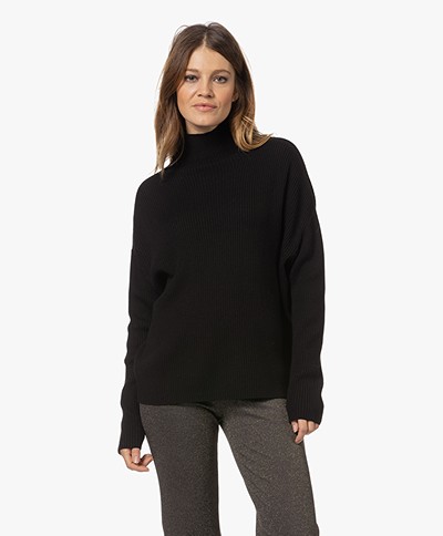 Drykorn Liora Virgin Wool Turtleneck Sweater - Black