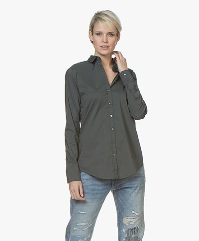 Closed Annie Cotton Stretch Blouse - Pine Tree