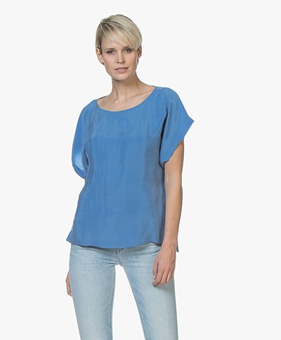 Drykorn Somia Cupro Blouse - Blue