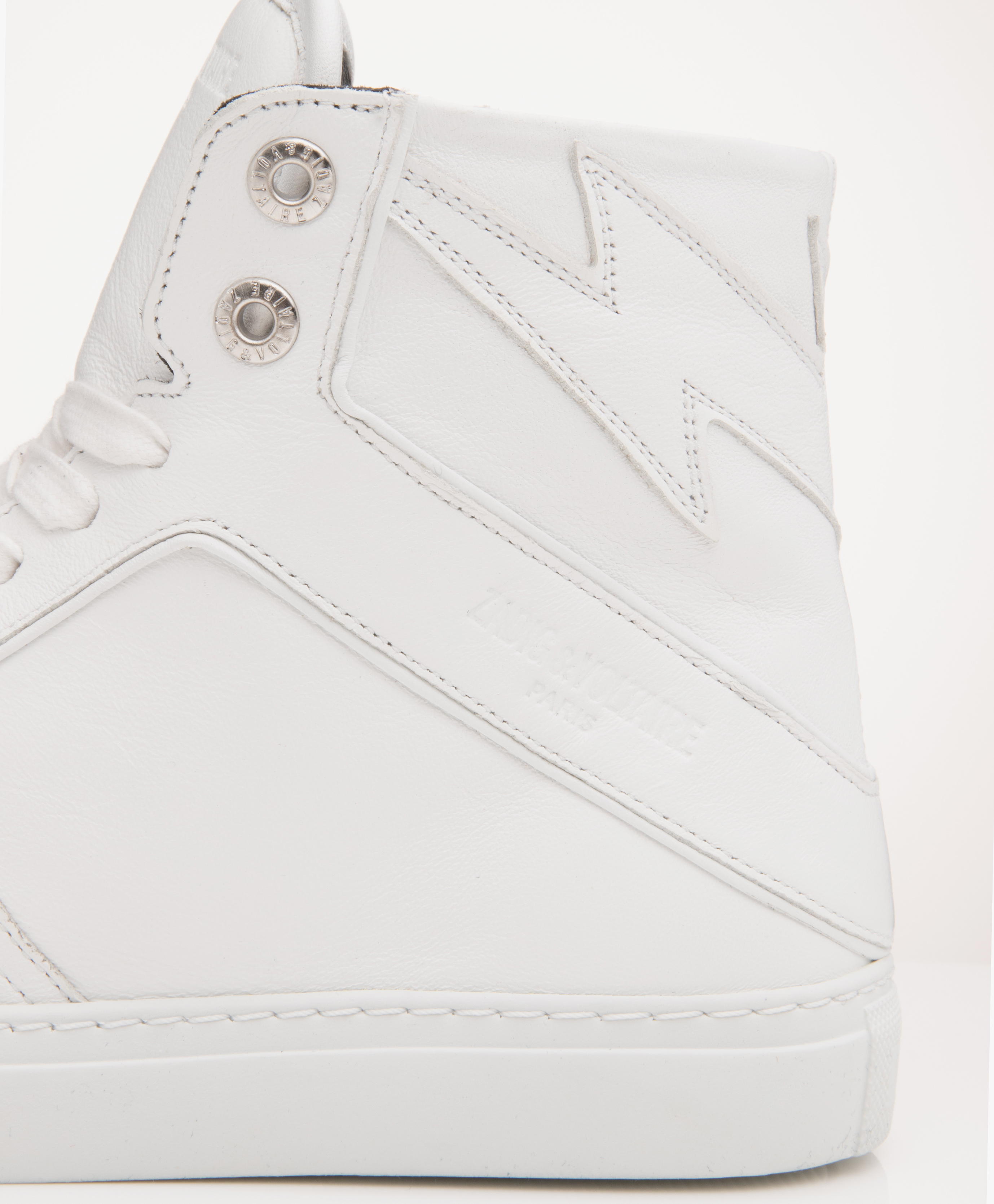 Zadig & Voltaire High Flash Leather Sneakers - White - high flash ...