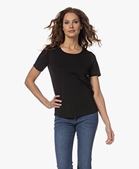 Repeat Jersey Lyocell Mix T-shirt - Zwart