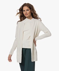 Sibin/Linnebjerg Mary Kort Vest in Merinomix - Off-white