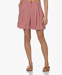 Drykorn Court Linnen-Viscose Relaxed-fit Short - Red
