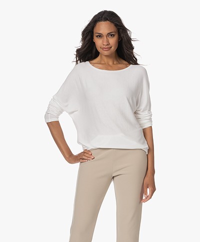 Vince Modal Long Sleeve with Batwing Sleeves - Off-white