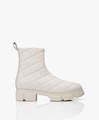 Copenhagen Studios Quilted Nappa Leather Ankle Boots - Eggshell