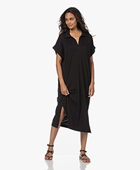 Skin Carmella Straight Jersey Midi Dress - Black