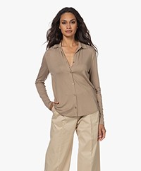 Majestic Filatures Soft Touch Jersey Blouse - Cigare
