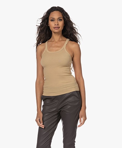 RE/DONE + Hanes Ribbed Cotton Tank Top - Sand