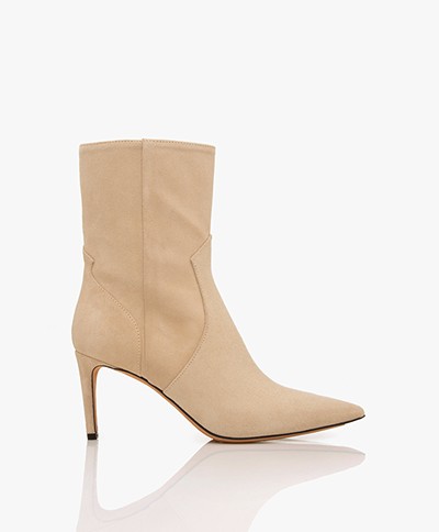 IRO Davy Match Suedle Ankle Boots - Beige