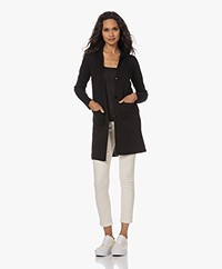 Belluna Sixteen Lang Merino Blazervest - Zwart 