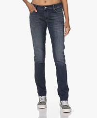 Denham Monroe Girlfriend Tapered Fit Jeans - Donkerblauw