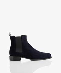 Panara Chelsea Suede Leather Boots - Dark Blue