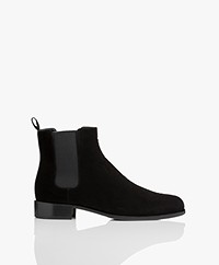 Panara Chelsea Suede Leather Boots - Black