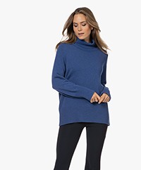 Sibin/Linnebjerg Ponza Merino Wool Blend Turtleneck Sweater - Clear Blue