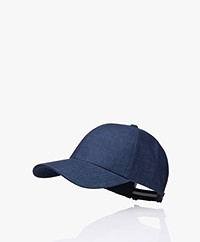 Varsity Headwear Linen Cap - Oxford Blue