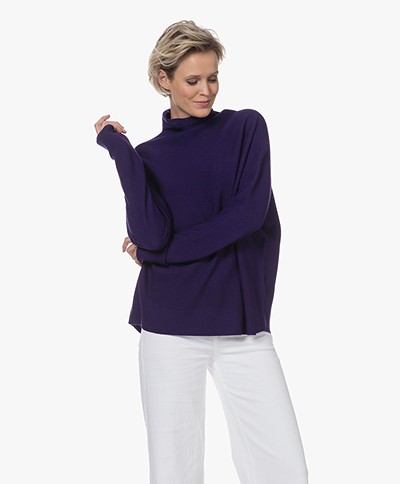 Drykorn Liora Virgin Wool Turtleneck Sweater - Purple