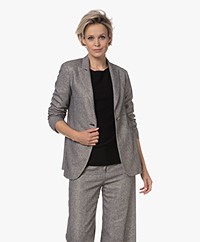 DIEGA Vepo Lurex Tweed Blazer - Grijs/Multi
